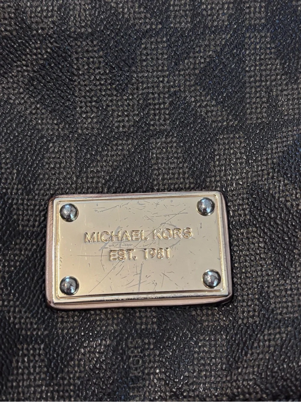 Michael Kors Dark Brown Signature Crossbody Bag